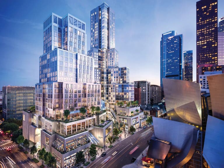 Rendering of The Grand designed by Frank Gehry