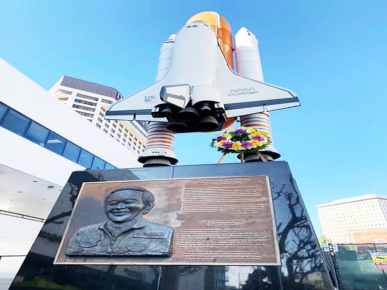 Space Shuttle Challenger Monument with Astronaut Ellison S. Onizuka plaque