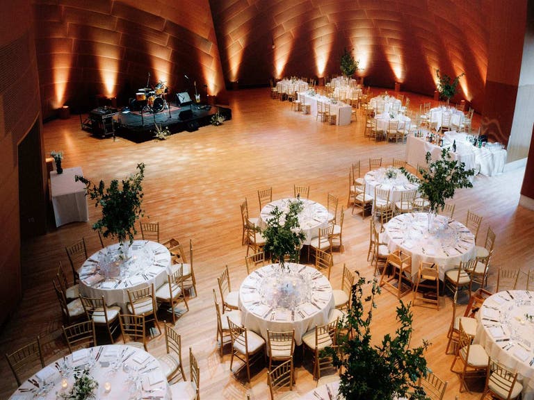 Wedding reception inside Walt Disney Concert Hall