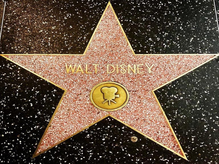 Walt Disney's star on the Hollywood Walk of Fame