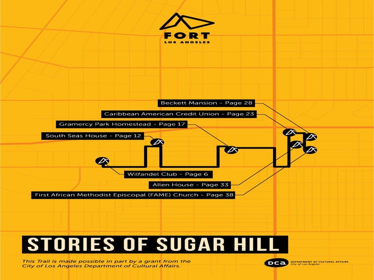 "Stories of Sugar Hill" map of West Adams