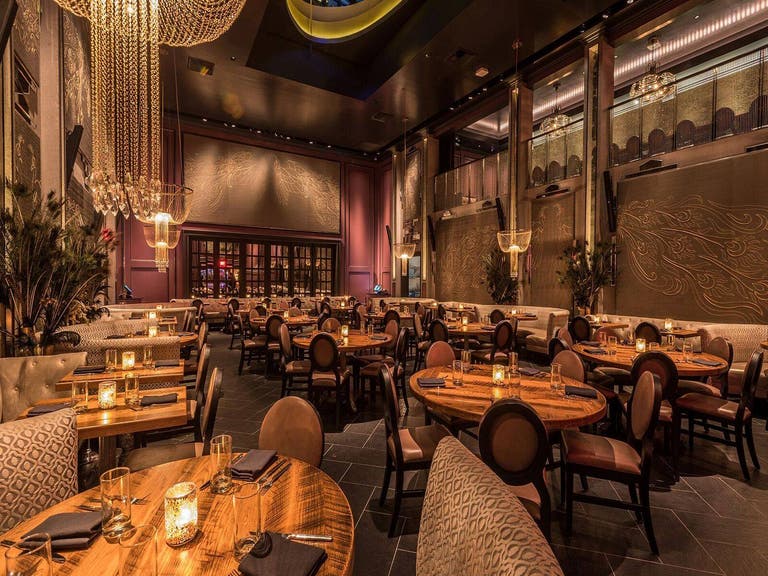 Main dining room at Beauty & Essex Los Angeles in the Dream Hollywood