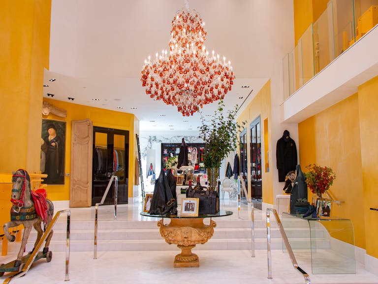 Interior of House of Bijan in Beverly Hills