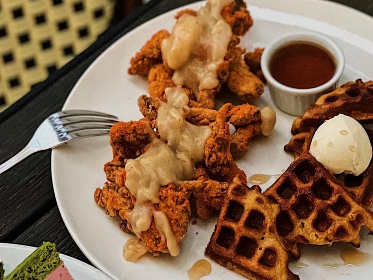 "Chicken" + Waffles at Jewel in Silver Lake